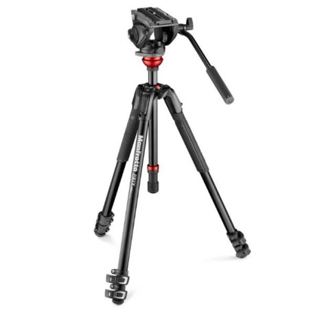 Manfrotto 190X 3-Section Aluminum Video Tripod with 500 Fluid Video Head