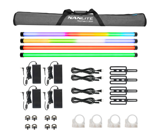 Nanlite PavoTube II 30XR RGB LED Pixel Tube Light 4-Light Kit (120cm)
