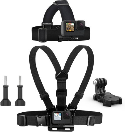 MaxxMove Chest Body Strap & Head Strap for GoPro